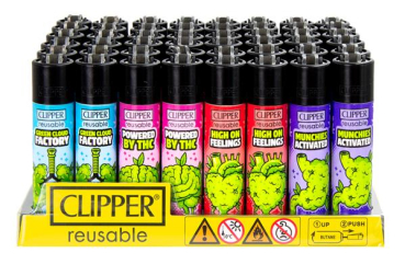 Clipper Feuerzeuge groß 48er Display Sprüche ANATOMY
